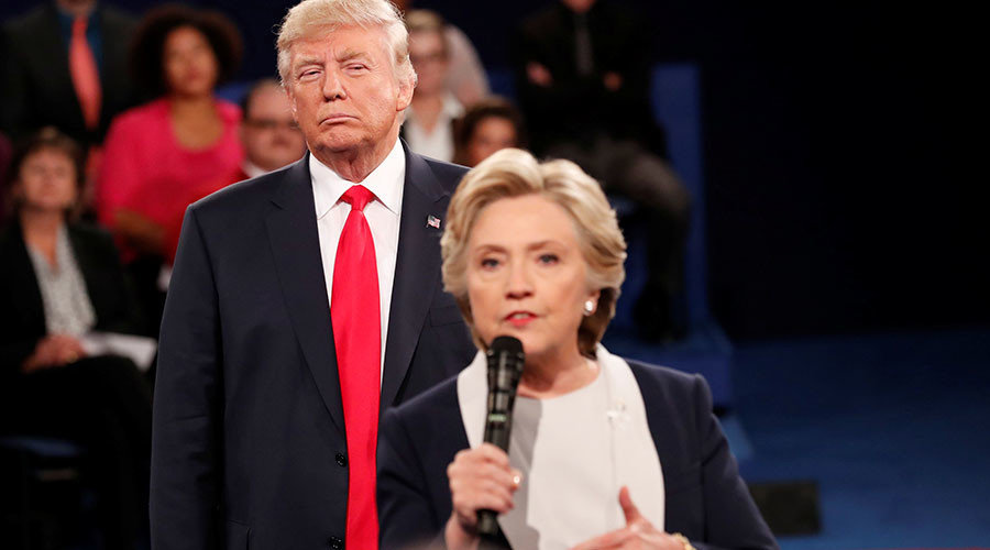 Click to enlarge Trump and Clinton presidential debate