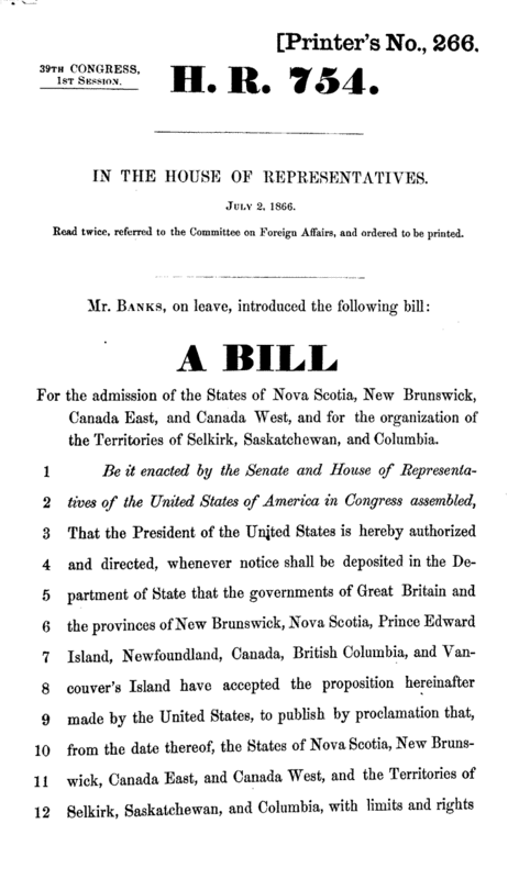 US annex canada 1866