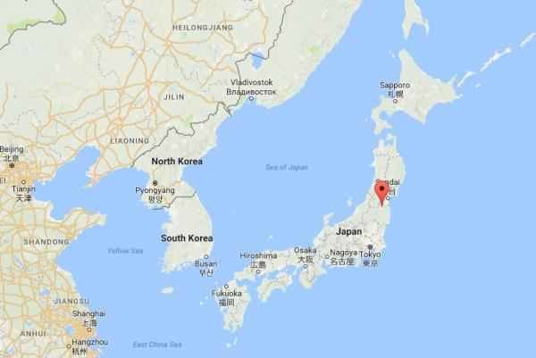 6.1 Japan earthquake map
