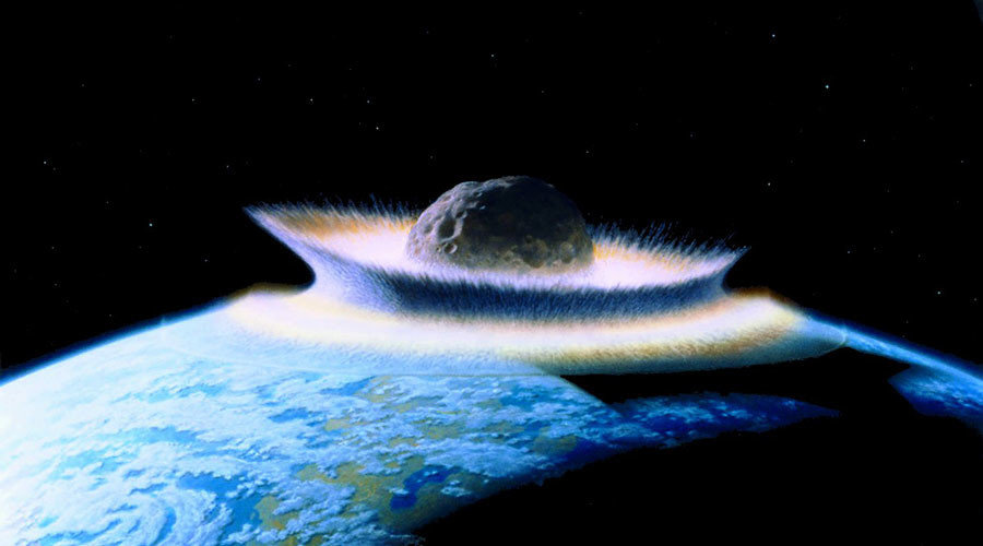 Comet hitting Earth graphic