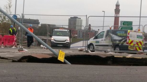 The damage to Harborne Lane Island