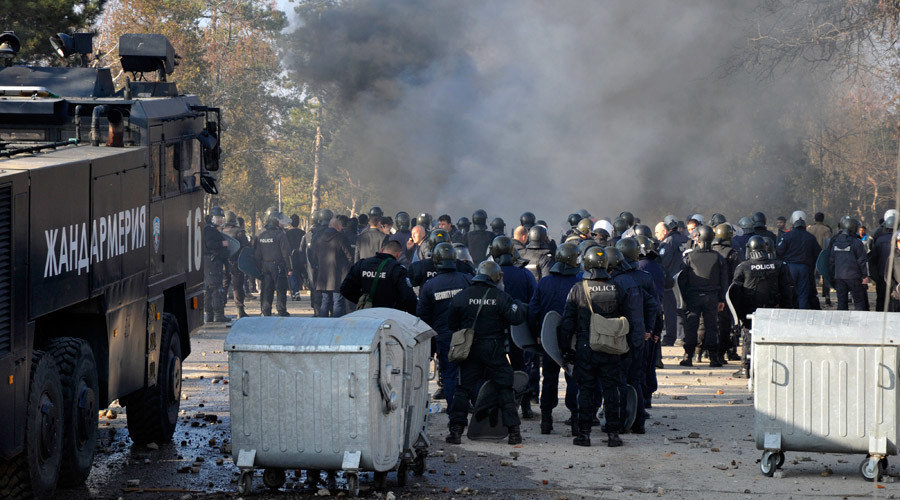 Bulgarian riot police