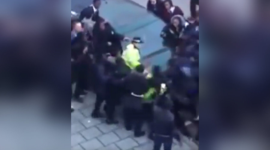 London children attacking police