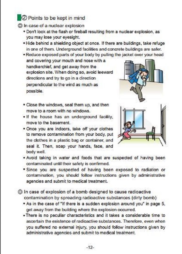 Click to enlarge Japan nuke defense manual