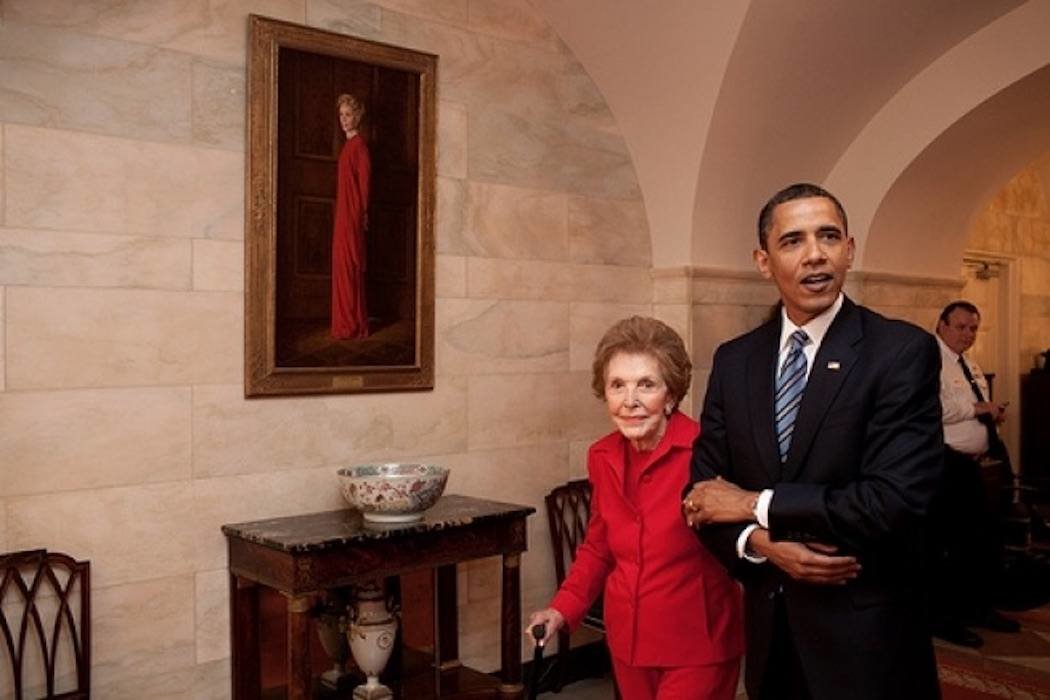 Click to enlarge Obama and Nancy Reagan