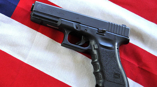 Click to enlarge gun on flag