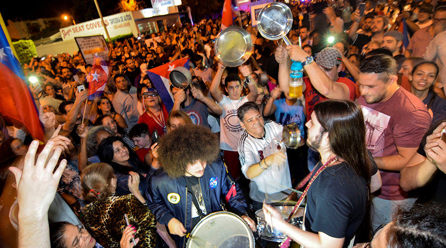 Click to enlarge castro death celebration