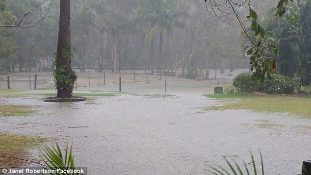 The Queensland weather bureau issued a severe thunderstorm warning for the south-east, which was later cancelled around 10.30am