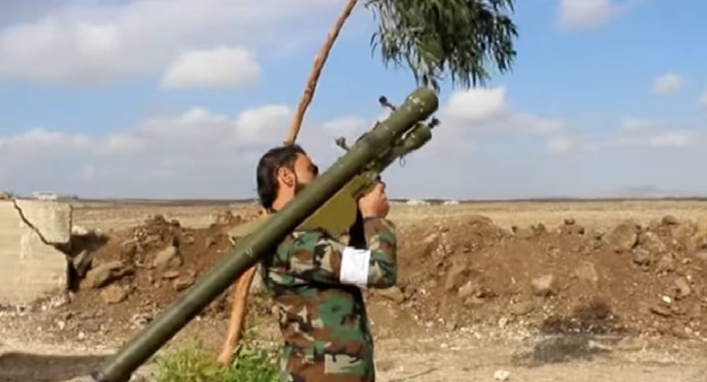 Syrian militant with manpad