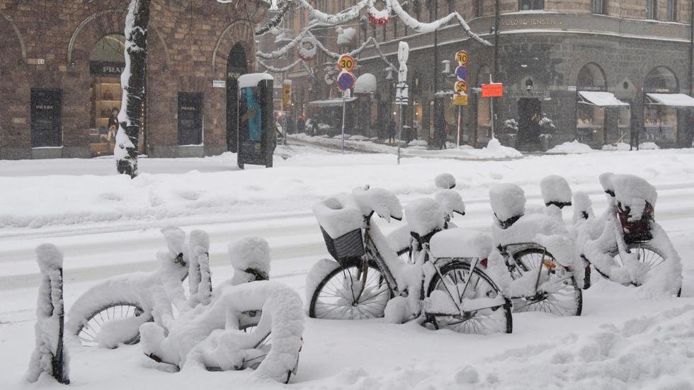 Stockholm record snowfall