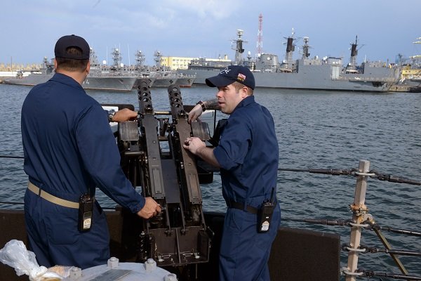 USS Destroyer Donald Cook at the Constanta shipyard