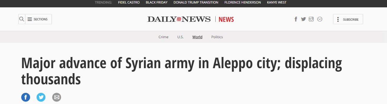 Daily news syrian propaganda