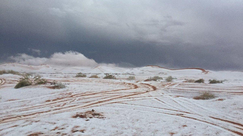 Snow in Saudi Arabia