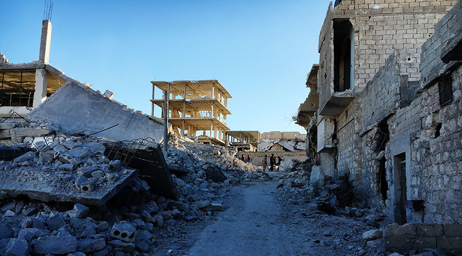 Damaged Syrian buildings