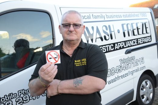 van driver smoking fine