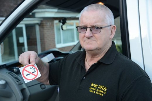 Van driver smoking fine