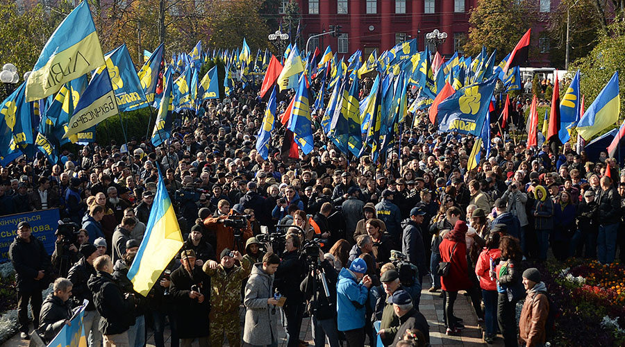 Click to enlarge Activists of the nationalist organizations, Ukraine