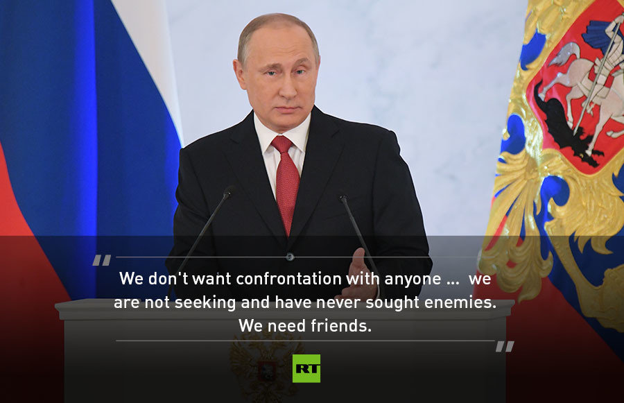 Putin quote confrontation