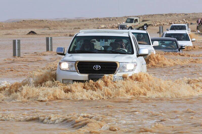 Cars in floods
