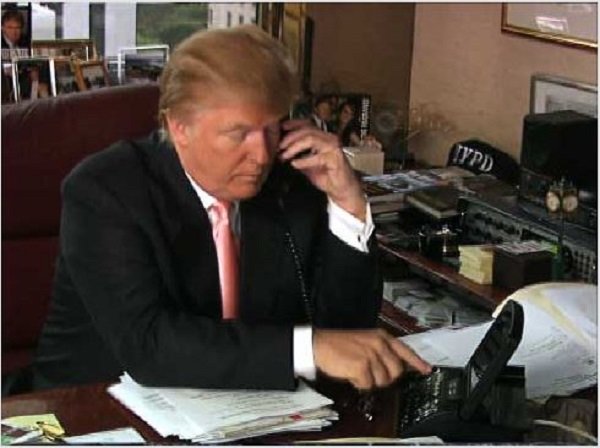 Trump on the phone