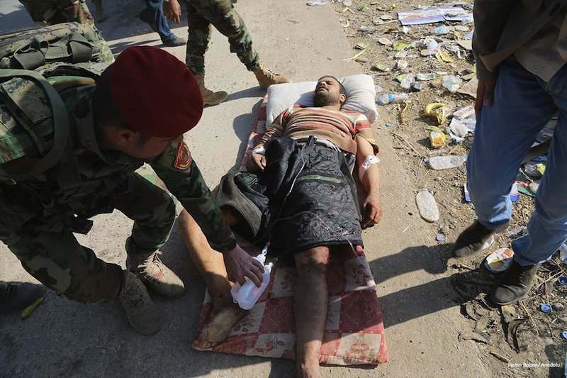 Click to enlarge Wounded in Mosul