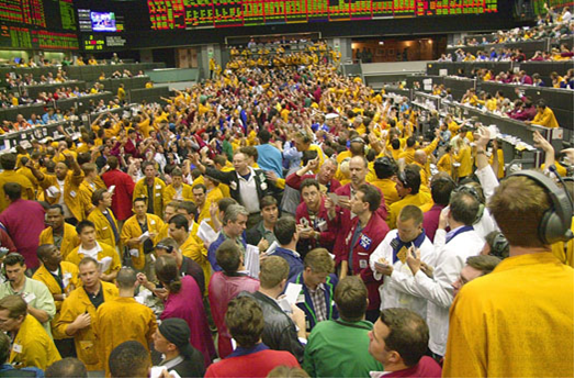 Click to enlarge CME trading floor