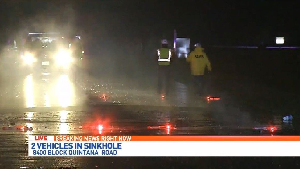 Click to enlarge Emergency crews are on the scene of a massive sink hole on the Southwest Side Sunday night.