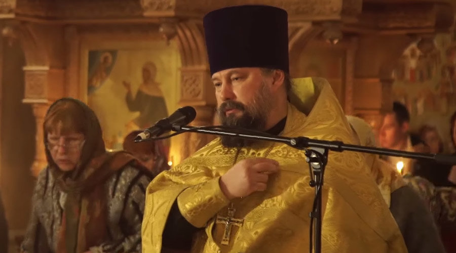 Archpriest Valery Kolesnikov swordplay