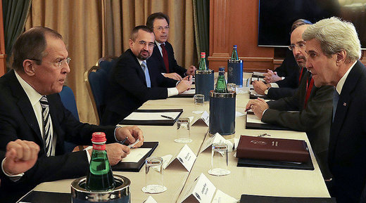 Click to enlarge Russian Foreign Minister Sergey Lavrov (L) and U.S. Secretary of State John Kerry (R) attend a bilateral meeting in Rome, Italy December 2, 2016