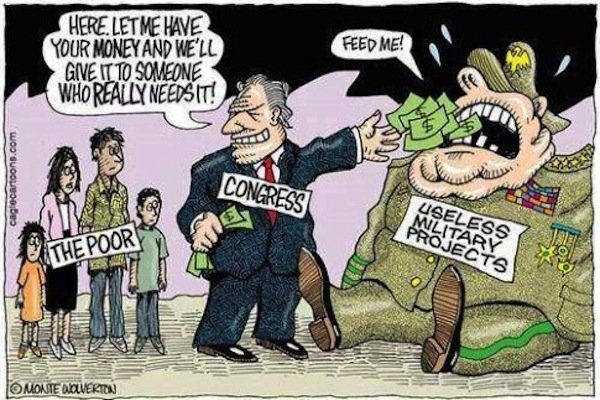 bloated military spending