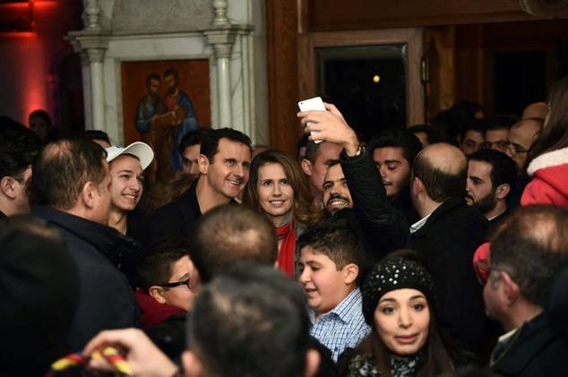 Assad Christmas Damascus