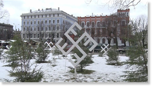Latvia swastika