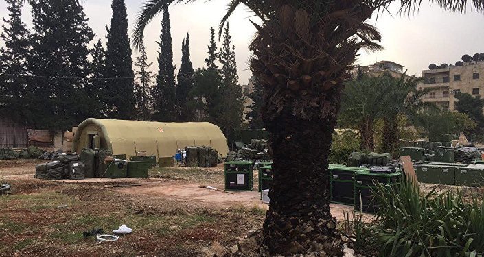 Russian military mobile hospital Syria Aleppo