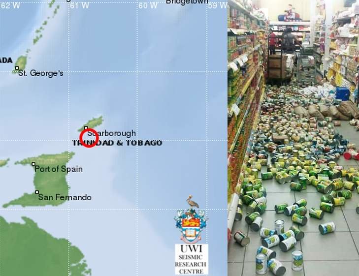 6.2 magnitude earthquake rocks Trinidad and Tobago.