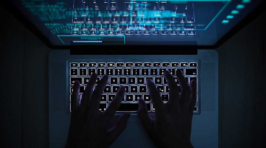 Backlit keyboard in the dark
