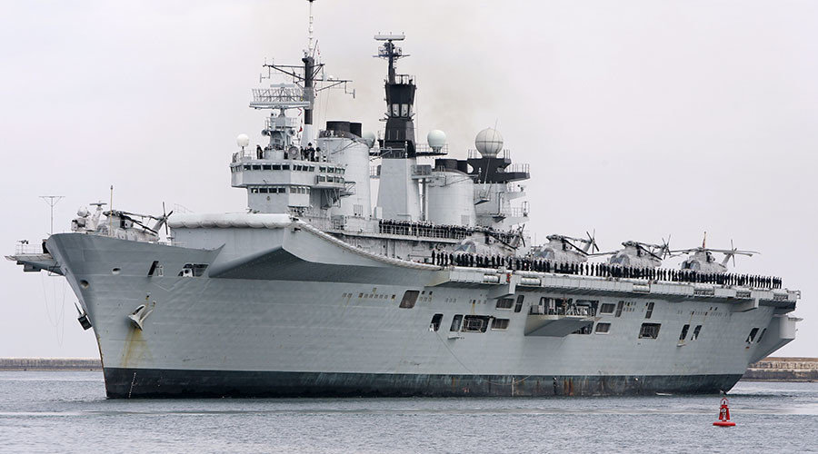 British Royal Navy aircraft carrier HMS Illustrious