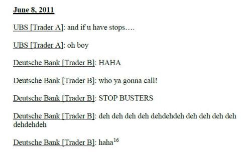 UBS and a DB trader chat