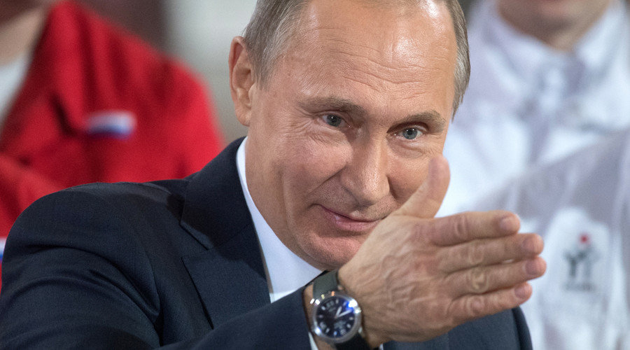 Vladimir Putin smiling