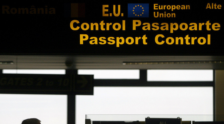 EU passport control area