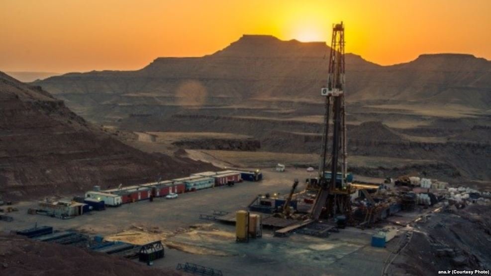 An oil well on Iran's Azadegan oil field