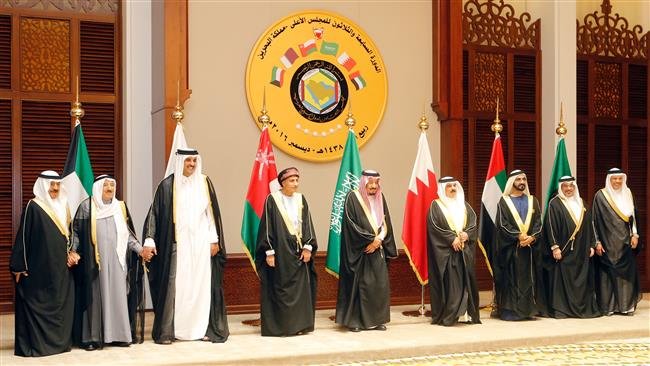 Persian Gulf Cooperation Council leaders pose for a group picture during a summit in the Bahraini capital Manama on December 6, 2016.