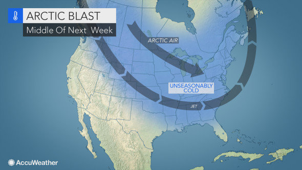 Arctic blast predicted for week of Dec 12, 2017