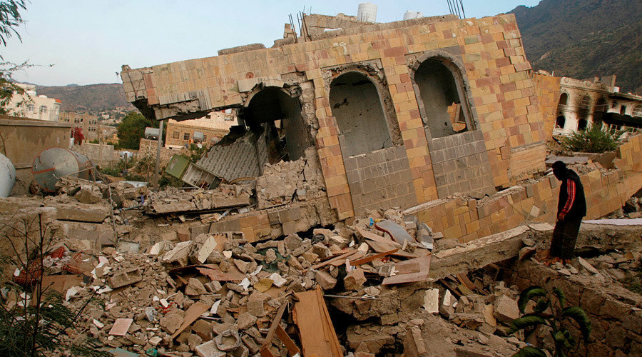 Destroyed house in Yemen