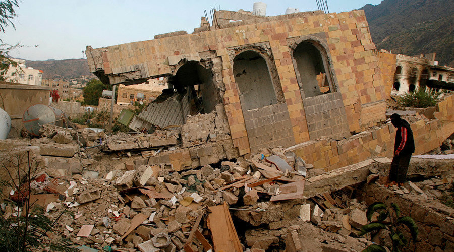Click to enlarge Destroyed house in Yemen