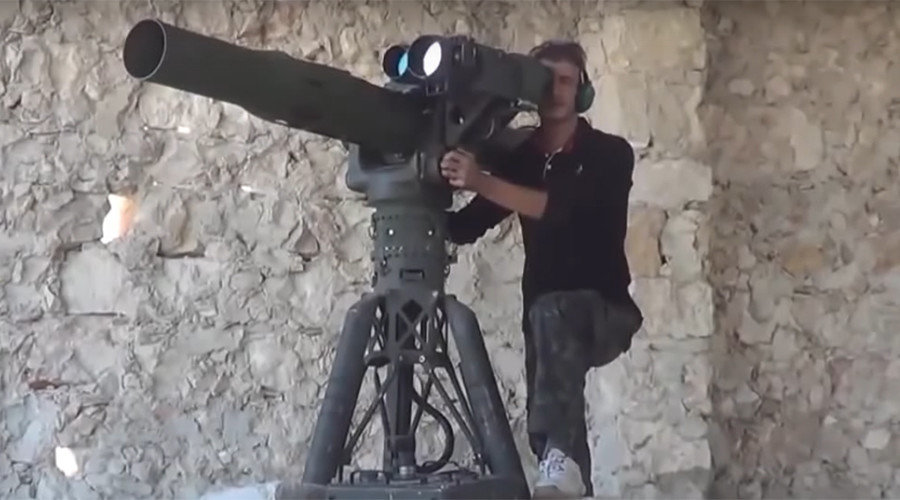 Click to enlarge terrorist with TOW anti-tank weapon