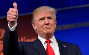 Trump thumbs up