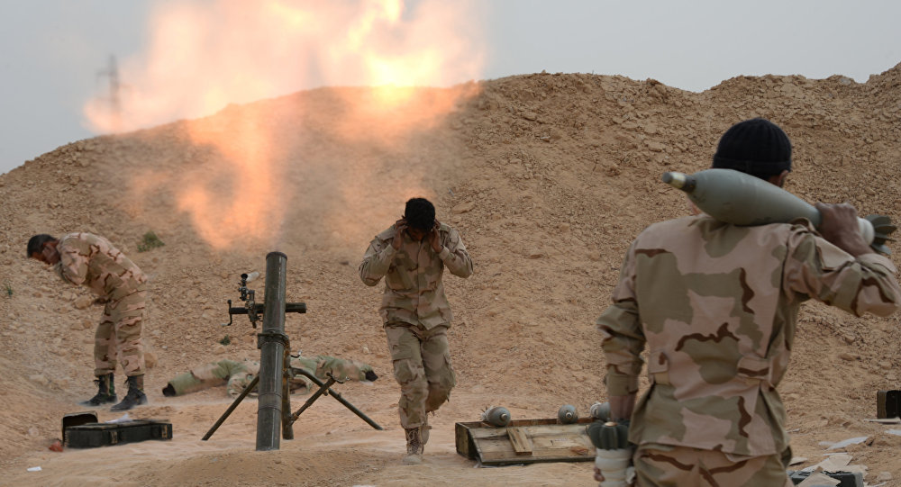 Click to enlarge Syrian army and militias fight for Palmyra