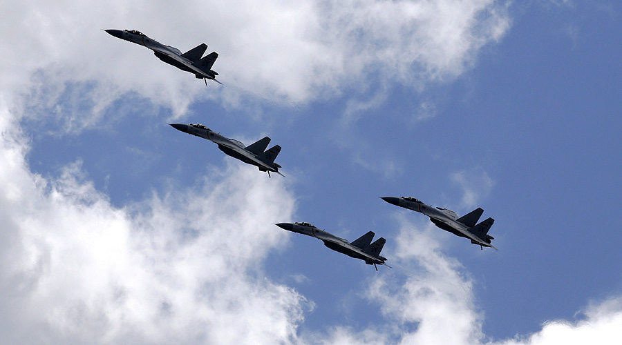 J-11B fighter jets of the Chinese Air Force