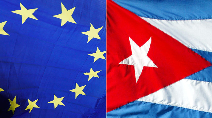 Click to enlarge EU Cuba flags