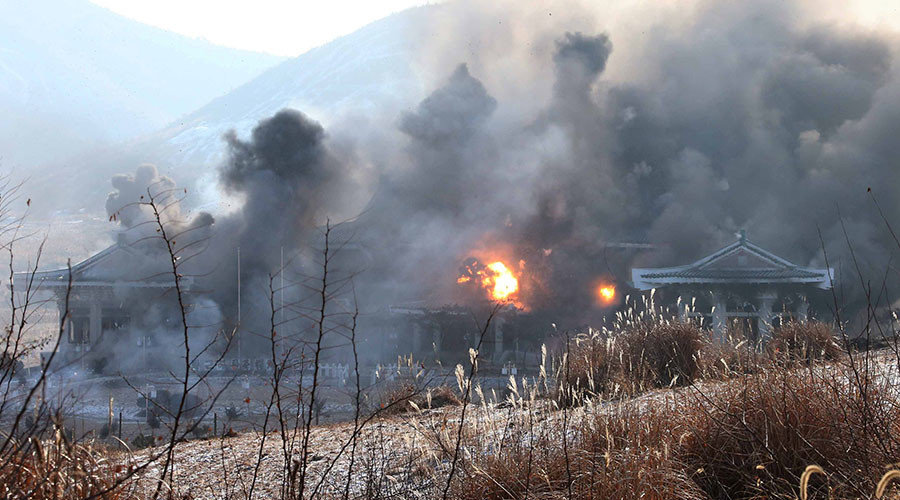 Click to enlarge North Korea combat drill